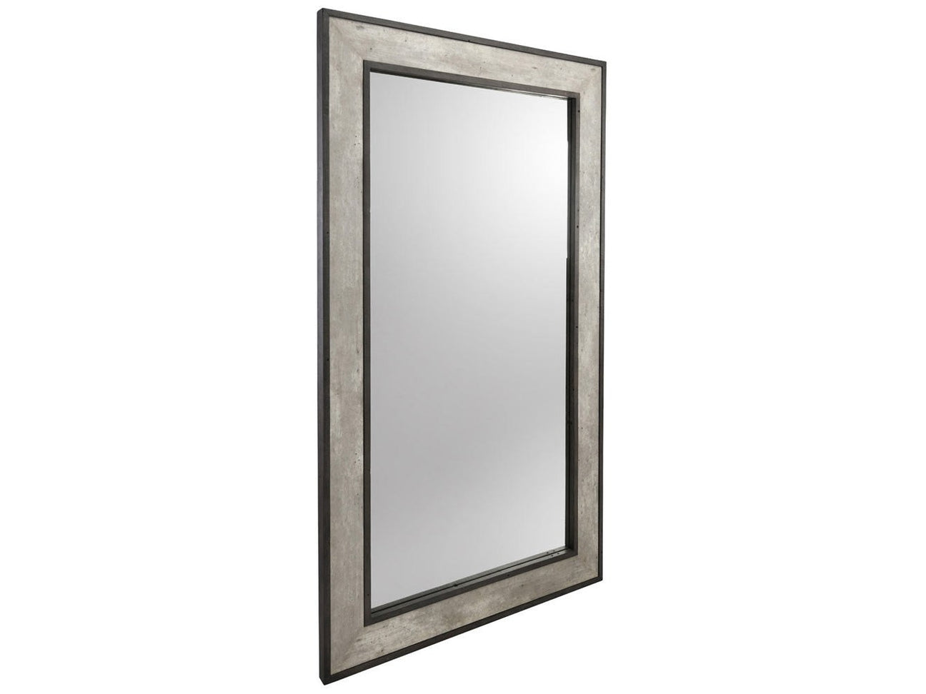 Webster Ash/Weathered Cement Floor Mirror - Ornate Home