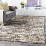 Weddin Striped Plush Area Rug - Ornate Home