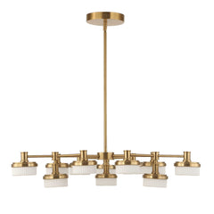 Wedge Brass 12 Light LED Chandelier - Ornate Home