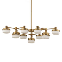 Wedge Brass 12 Light LED Chandelier - Ornate Home