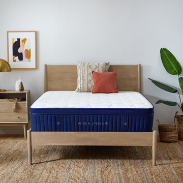 Weekender Blue/White Full 13" Euro Top Hybrid Mattress - Ornate Home