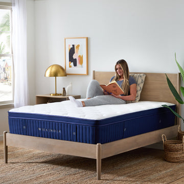 Weekender Blue/White Full 13" Euro Top Hybrid Mattress - Ornate Home