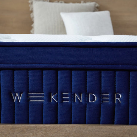 Weekender Blue/White King 11" Euro Top Hybrid Mattress - Ornate Home