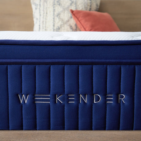 Weekender Blue/White King 13" Euro Top Hybrid Mattress - Ornate Home