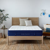 Weekender Blue/White Twin 11" Euro Top Hybrid Mattress - Ornate Home