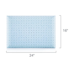 Weekender White/Blue Queen Gel Memory Foam Pillow + Reversible Cooling Cover - Ornate Home