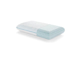Weekender White/Blue Standard Gel Memory Foam Pillow + Reversible Cooling Cover - Ornate Home