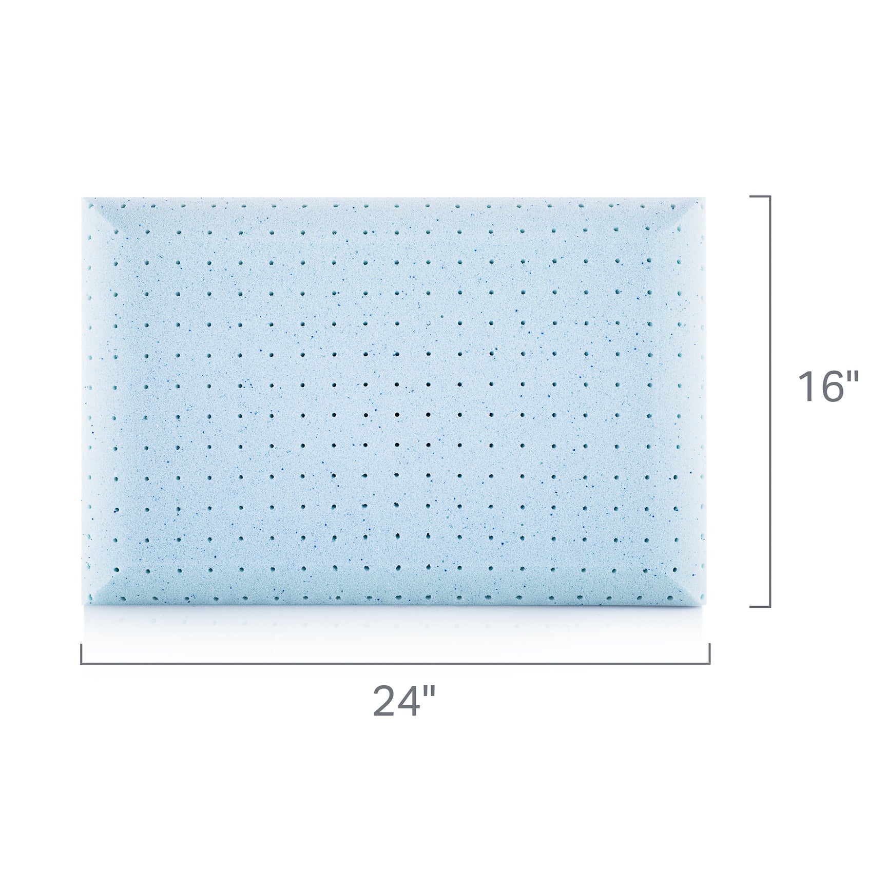 Weekender White/Blue Standard Gel Memory Foam Pillow + Reversible Cooling Cover - Ornate Home