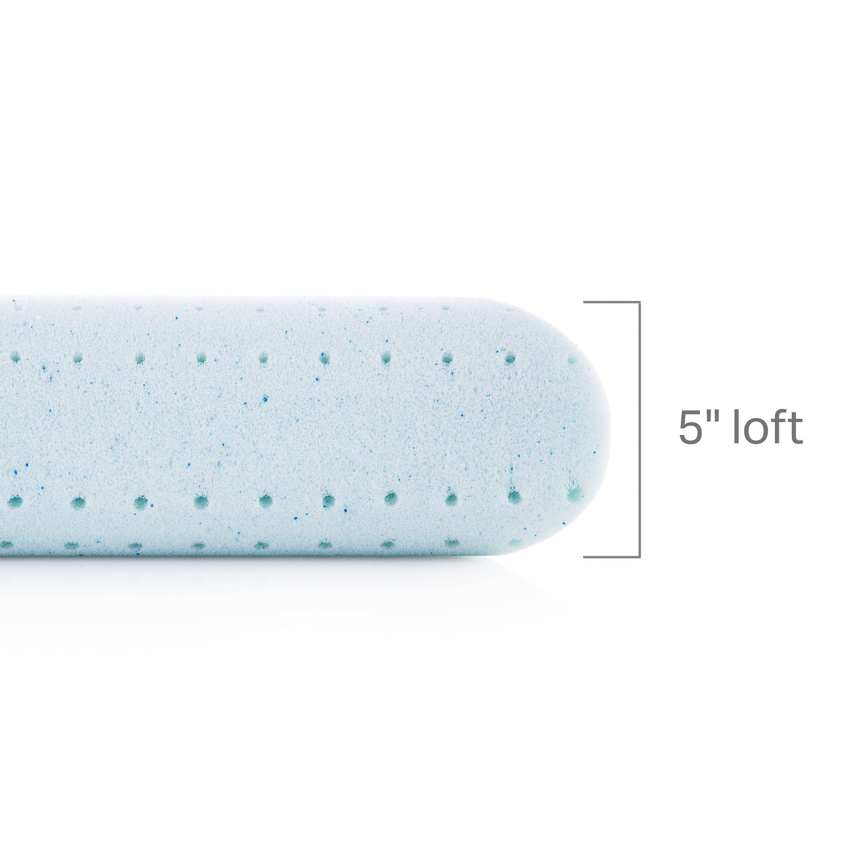 Weekender White/Blue Standard Gel Memory Foam Pillow + Reversible Cooling Cover - Ornate Home