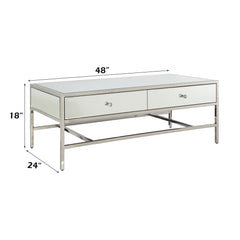 Weigela Mirrored/Chrome Coffee Table - Ornate Home