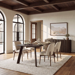 Welborn Dark Brown 72"W Rectangular Dining Table - Ornate Home