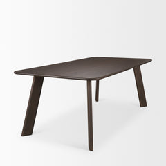 Welborn Dark Brown 84"W Rectangular Dining Table - Ornate Home