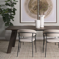 Welborn Dark Brown 84"W Rectangular Dining Table - Ornate Home