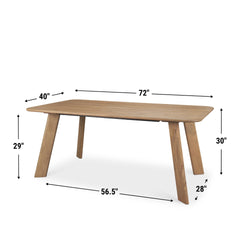 Welborn Light Brown 72"W Rectangular Dining Table - Ornate Home