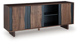 Welby Brown/Charcoal Accent Cabinet (Online Special Price) - Ornate Home