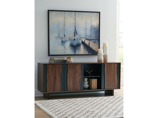 Welby Brown/Charcoal Accent Cabinet - Ornate Home