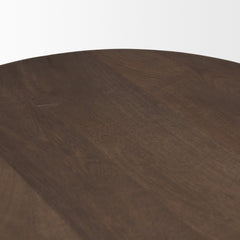 Weldon Dark Brown/Matte Black Wood Metal Counter Stool