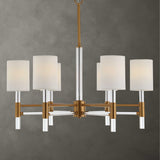 Welkin Brass/White 6 Light Modern Chandelier - Ornate Home