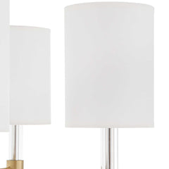 Welkin Brass/White 6 Light Modern Chandelier - Ornate Home