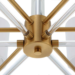 Welkin Brass/White 6 Light Modern Chandelier - Ornate Home