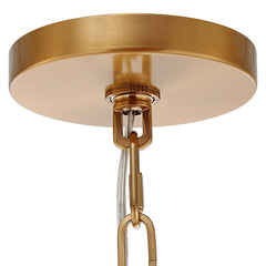 Welkin Brass/White 6 Light Modern Chandelier - Ornate Home