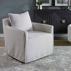 Welland Gray Swivel Chair - Ornate Home