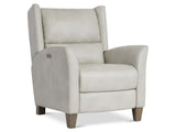 Weller Beige/Tan Leather Power Motion Chair - Ornate Home
