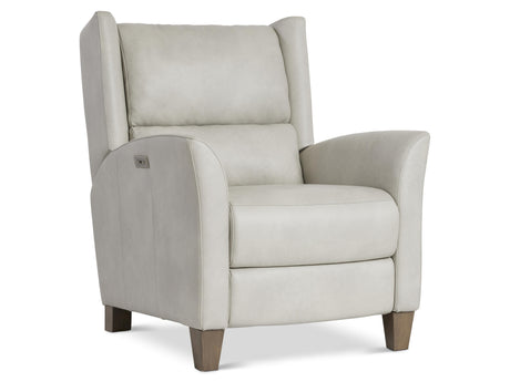 Weller Beige/Tan Leather Power Motion Chair - Ornate Home