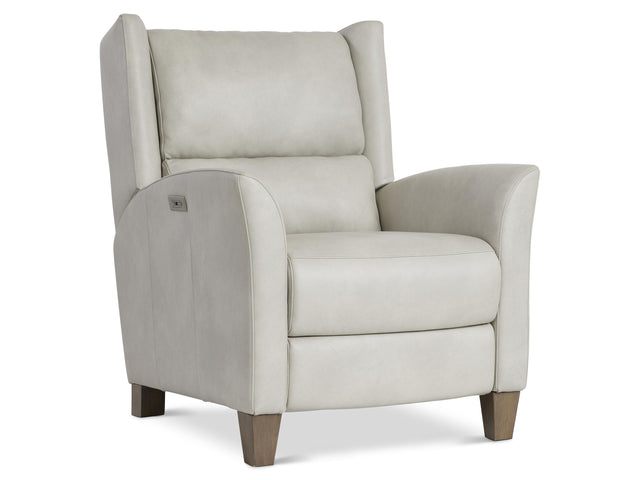 Weller Beige/Tan Leather Power Motion Chair - Ornate Home