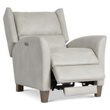 Weller Beige/Tan Leather Power Motion Chair - Ornate Home