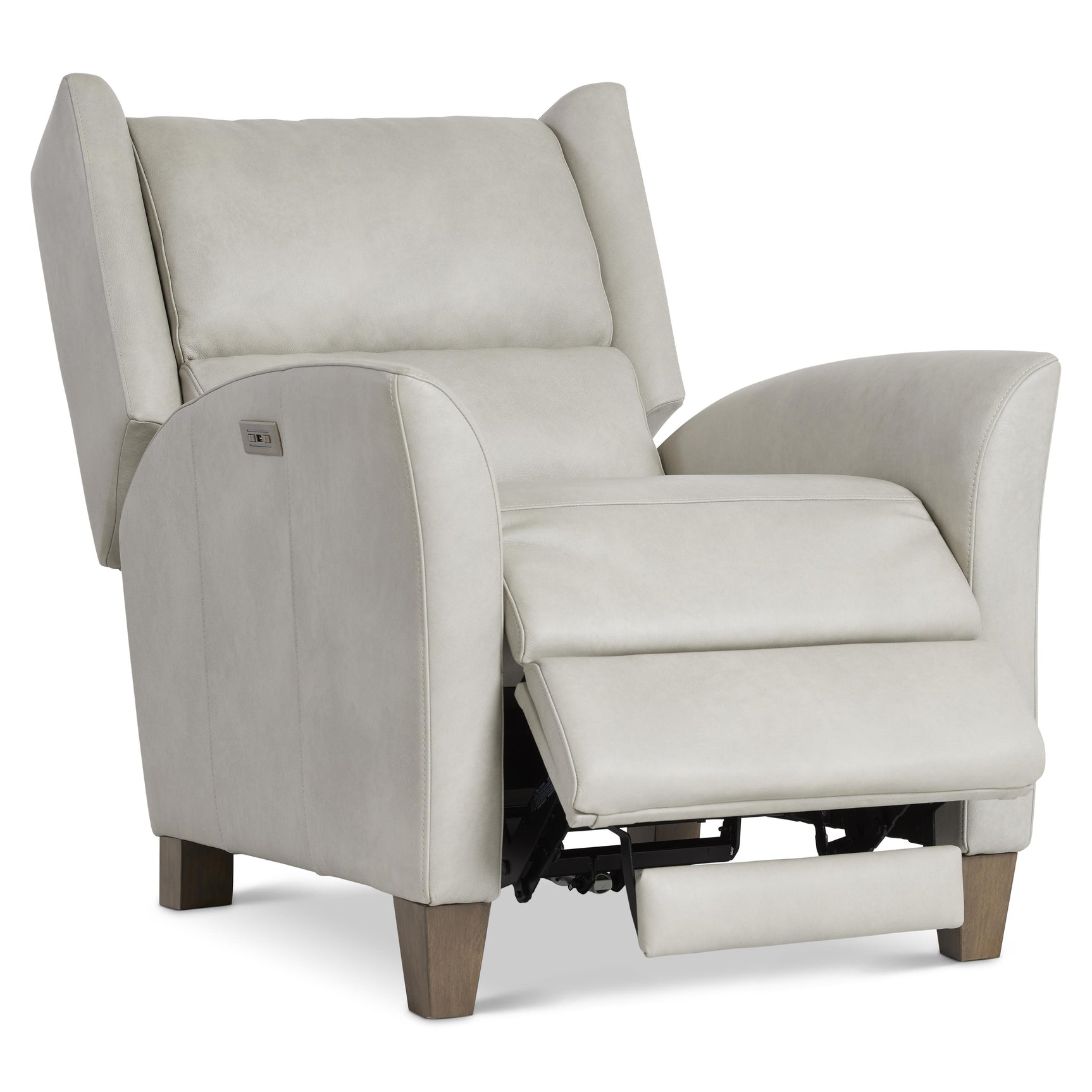 Weller Beige/Tan Leather Power Motion Chair - Ornate Home