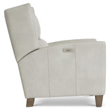 Weller Beige/Tan Leather Power Motion Chair - Ornate Home