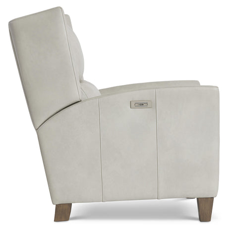 Weller Beige/Tan Leather Power Motion Chair - Ornate Home