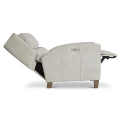 Weller Beige/Tan Leather Power Motion Chair - Ornate Home