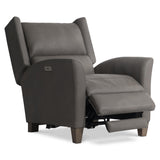 Weller Grey Leather Power Motion Chair - Ornate Home