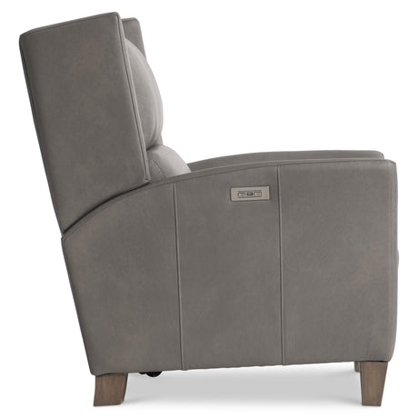 Weller Grey Leather Power Motion Chair - Ornate Home