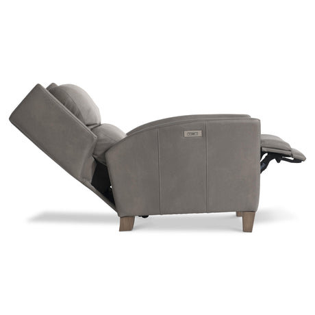 Weller Grey Leather Power Motion Chair - Ornate Home