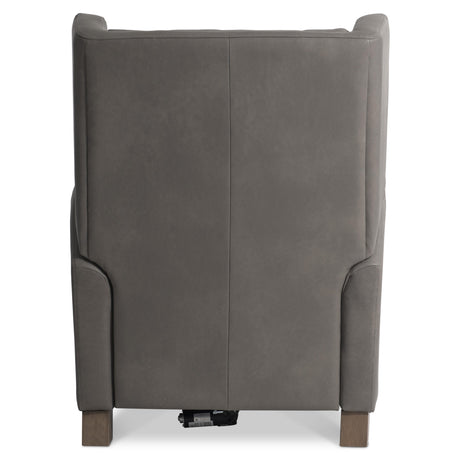 Weller Grey Leather Power Motion Chair - Ornate Home