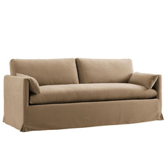 Wellfleet Almond 85" Slipcovered Fabric Sofa - Ornate Home