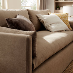 Wellfleet Almond 85" Slipcovered Fabric Sofa - Ornate Home
