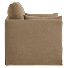 Wellfleet Almond Slipcovered Linen-Blend Armchair - Ornate Home