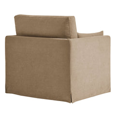 Wellfleet Almond Slipcovered Linen-Blend Armchair - Ornate Home