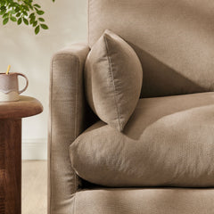 Wellfleet Almond Slipcovered Linen-Blend Armchair - Ornate Home