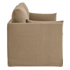 Wellfleet Almond Slipcovered Linen-Blend Loveseat - Ornate Home