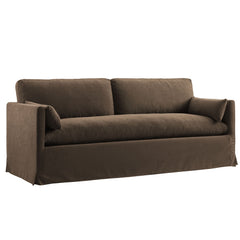 Wellfleet Cocoa 85" Slipcovered Fabric Sofa - Ornate Home