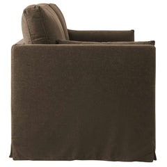Wellfleet Cocoa 85" Slipcovered Fabric Sofa - Ornate Home