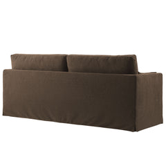 Wellfleet Cocoa 85" Slipcovered Fabric Sofa - Ornate Home