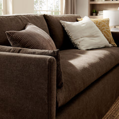 Wellfleet Cocoa 85" Slipcovered Fabric Sofa - Ornate Home