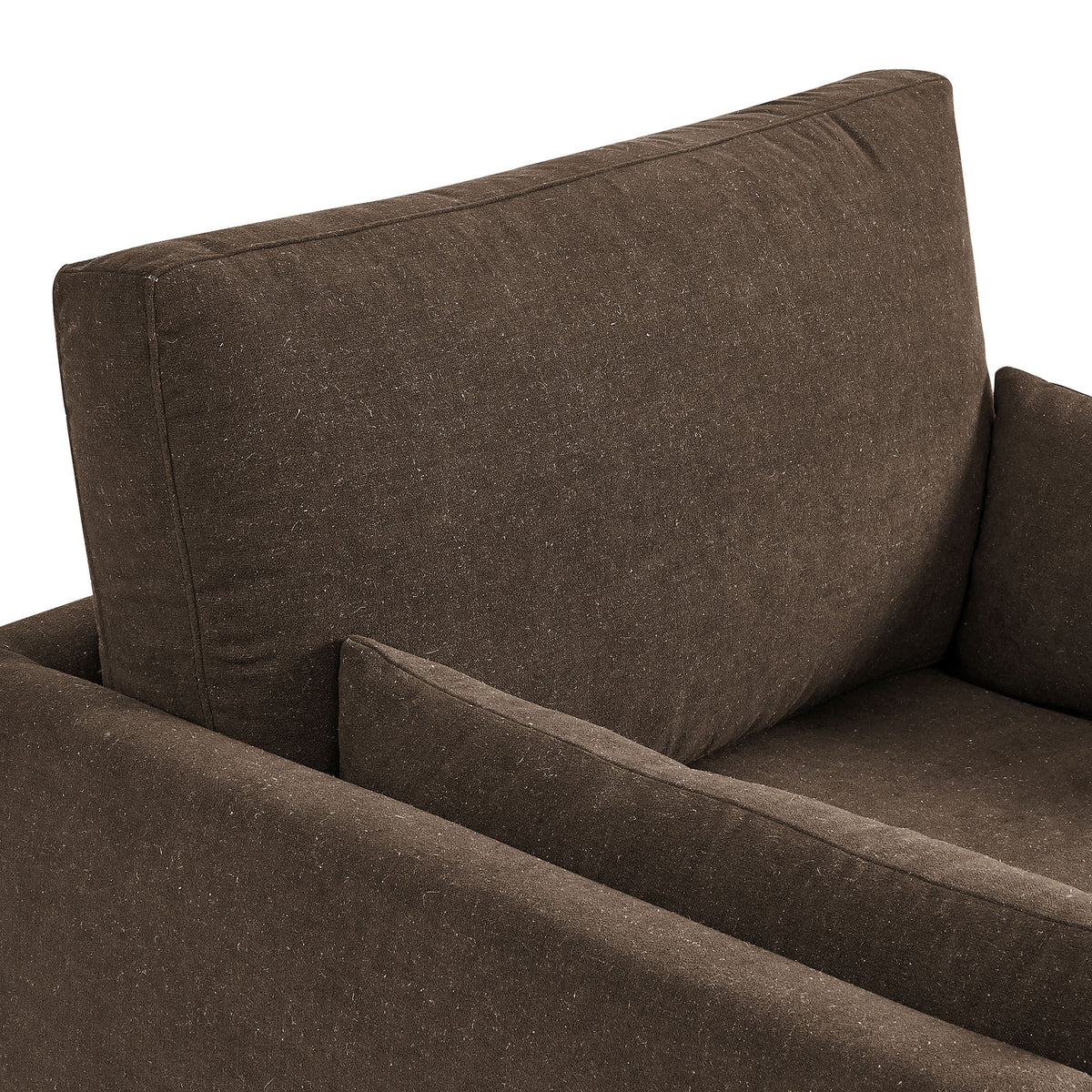 Wellfleet Cocoa Slipcovered Linen-Blend Armchair - Ornate Home