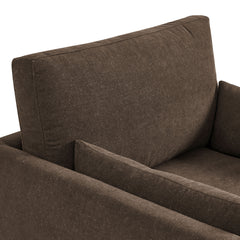 Wellfleet Cocoa Slipcovered Linen-Blend Armchair - Ornate Home